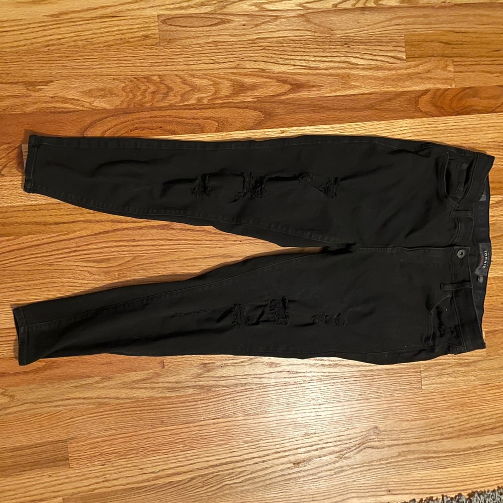 torrid size 14 regular distressed black jeans